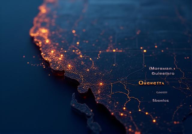 Map showing the supply chain corridor between Mexico manufacturing hubs and US Southeast automotive clusters