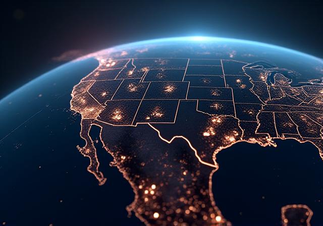 Strategic logistics map showing freight routes from Mexico to North Carolina