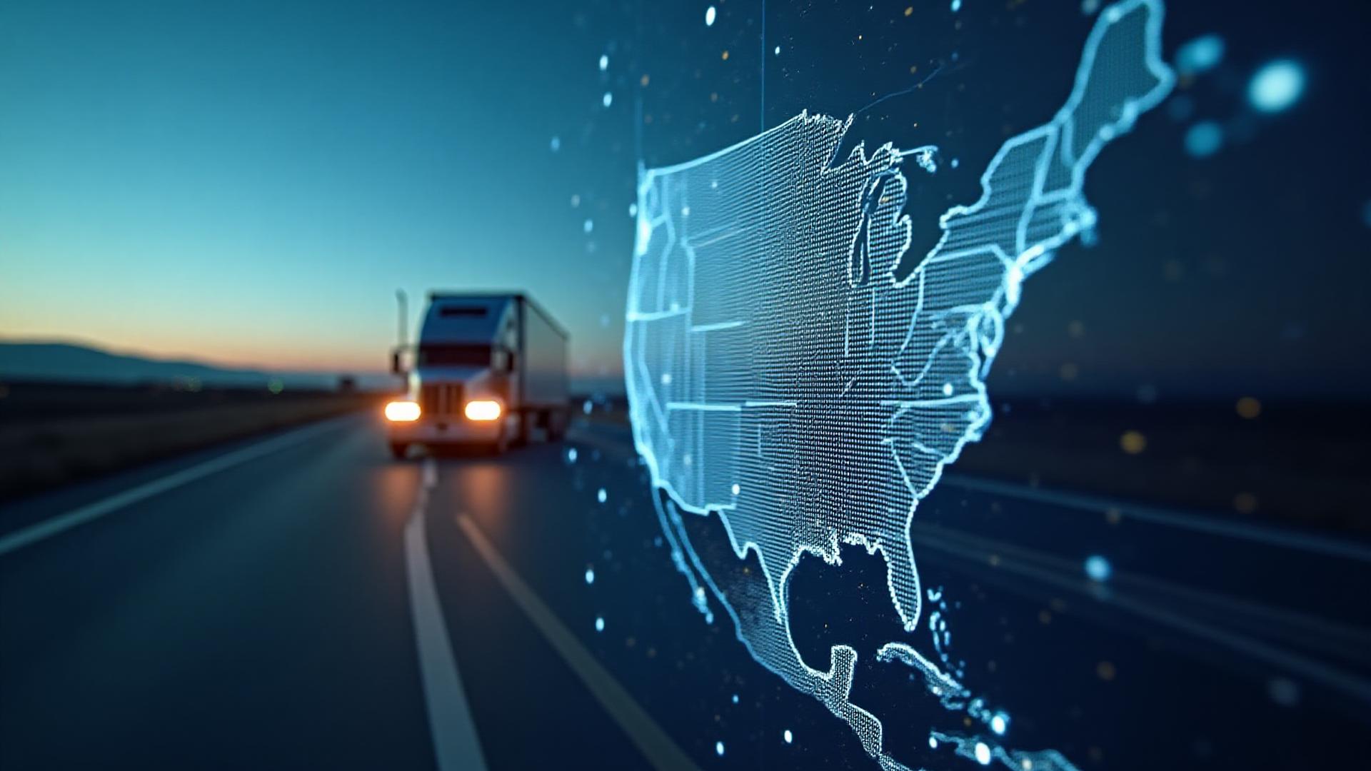 Strategic logistics network visualization over a regional map